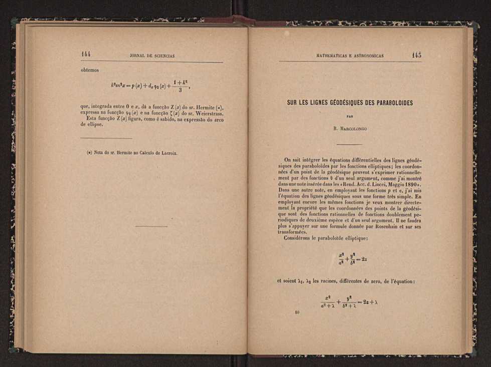 Jornal de sciencias mathematicas e astronomicas. Vol. 11 74