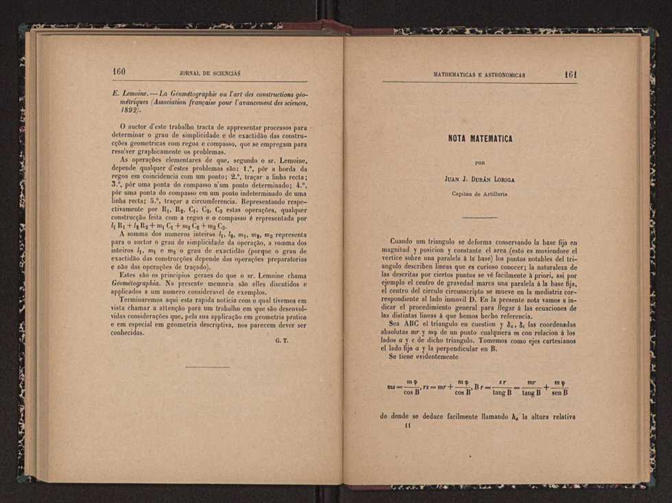 Jornal de sciencias mathematicas e astronomicas. Vol. 11 82
