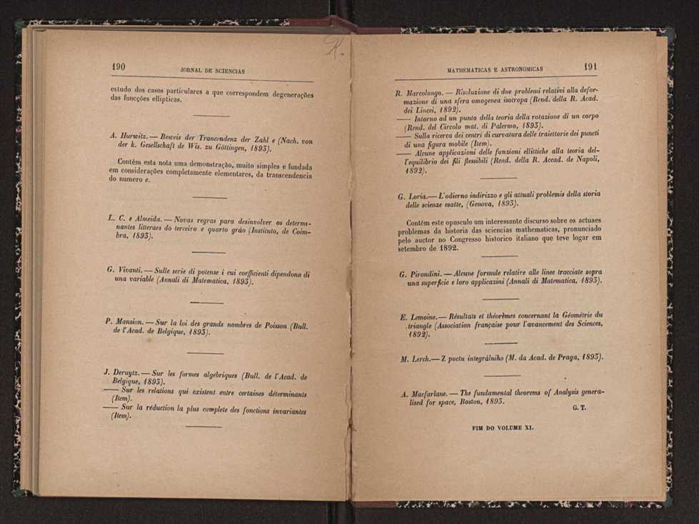 Jornal de sciencias mathematicas e astronomicas. Vol. 11 97