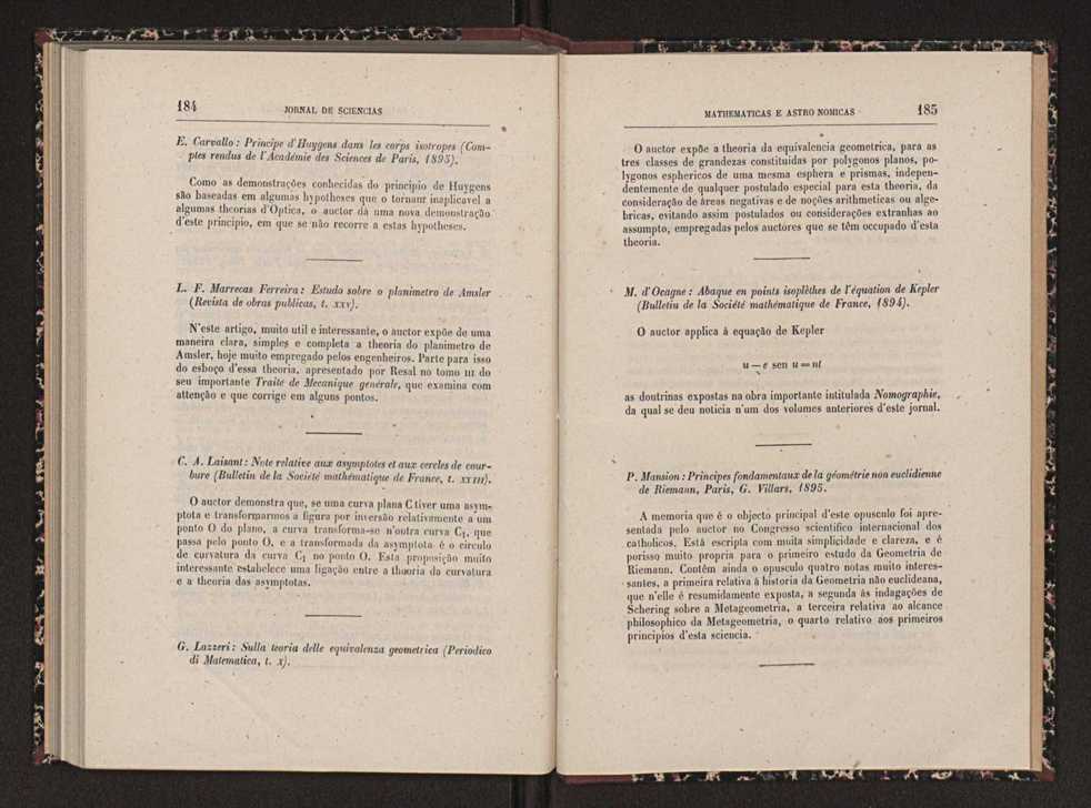 Jornal de sciencias mathematicas e astronomicas. Vol. 12 94