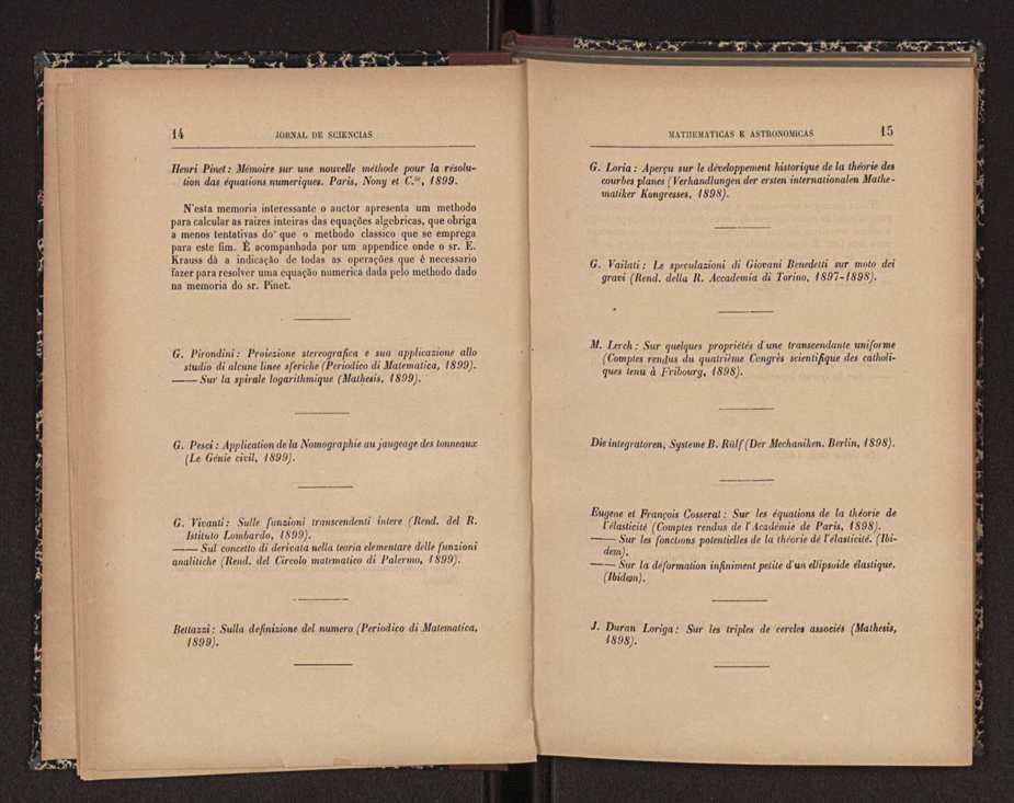 Jornal de sciencias mathematicas e astronomicas. Vol. 14 9