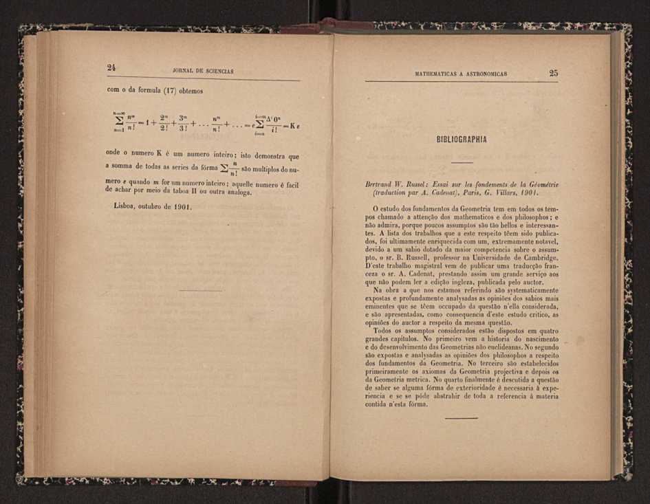 Jornal de sciencias mathematicas e astronomicas. Vol. 15 14