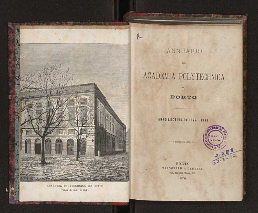 Annuario da Academia Polytechnica do Porto. A. 1 (1877-1878) / Ex. 2 2