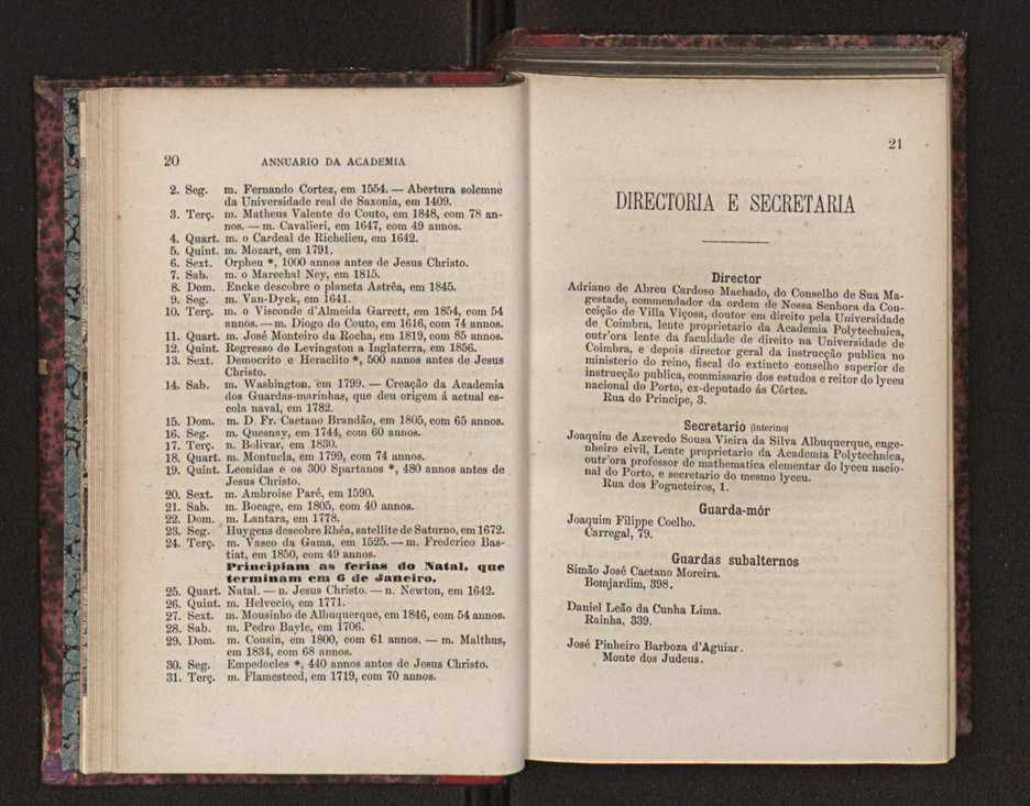 Annuario da Academia Polytechnica do Porto. A. 1 (1877-1878) / Ex. 2 12