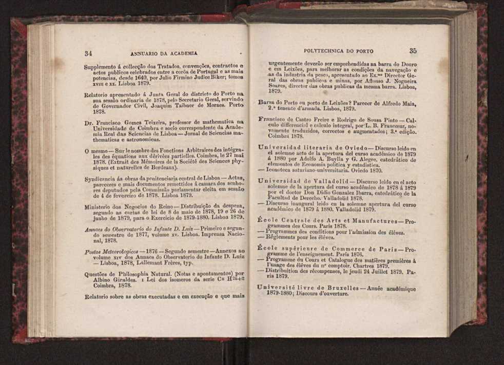 Annuario da Academia Polytechnica do Porto. A. 3 (1879-1880) / Ex. 2 21