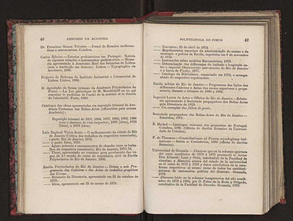 Annuario da Academia Polytechnica do Porto. A. 4 (1880-1881) / Ex. 2 27