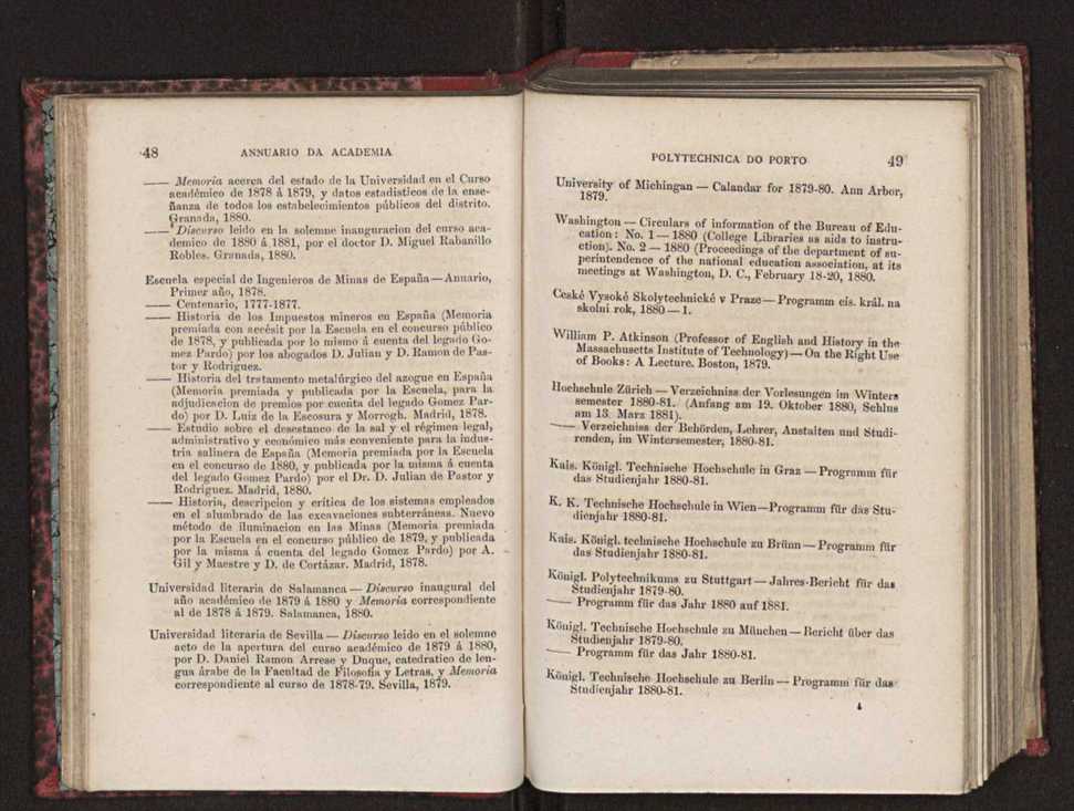 Annuario da Academia Polytechnica do Porto. A. 4 (1880-1881) / Ex. 2 28