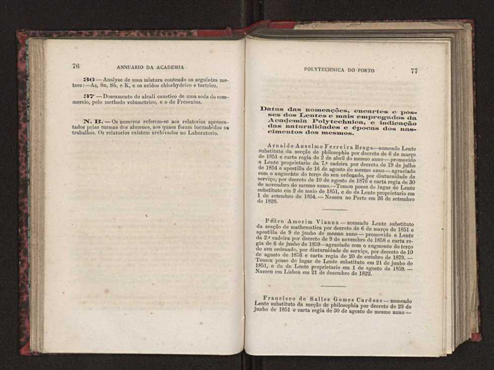 Annuario da Academia Polytechnica do Porto. A. 4 (1880-1881) / Ex. 2 42