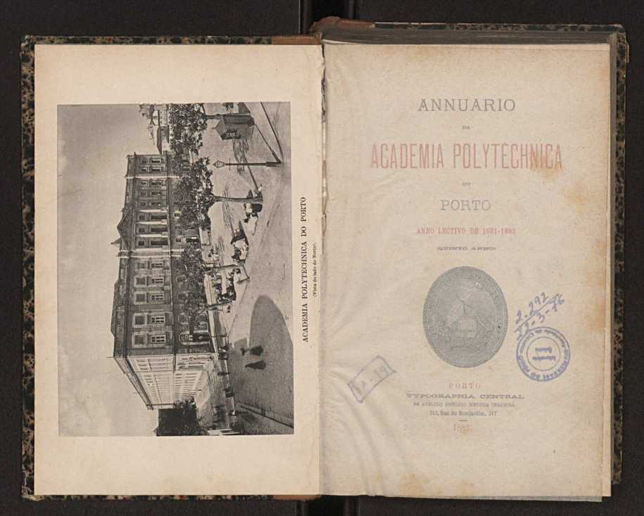 Annuario da Academia Polytechnica do Porto. A. 5 (1881-1882) / Ex. 2 3