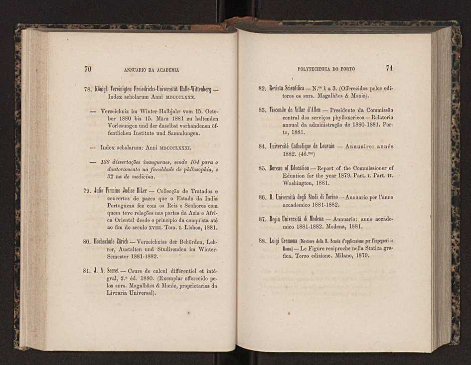 Annuario da Academia Polytechnica do Porto. A. 5 (1881-1882) / Ex. 2 39