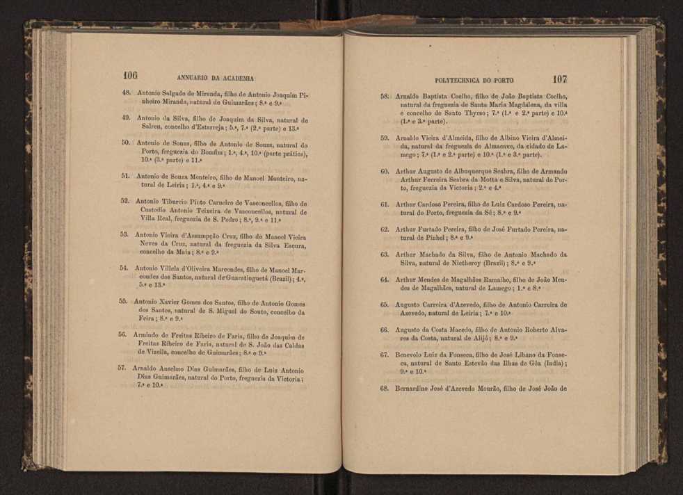 Annuario da Academia Polytechnica do Porto. A. 6 (1882-1883) / Ex. 2 58