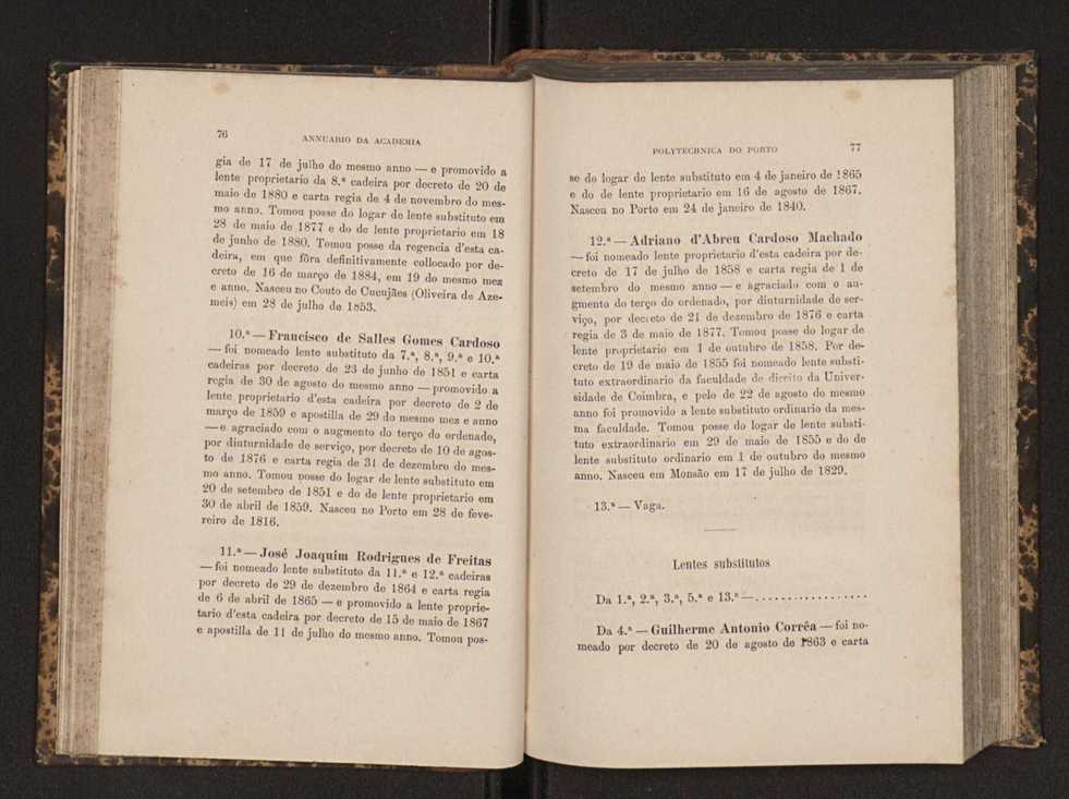 Annuario da Academia Polytechnica do Porto. A. 7 (1883-1884) / Ex. 2 40
