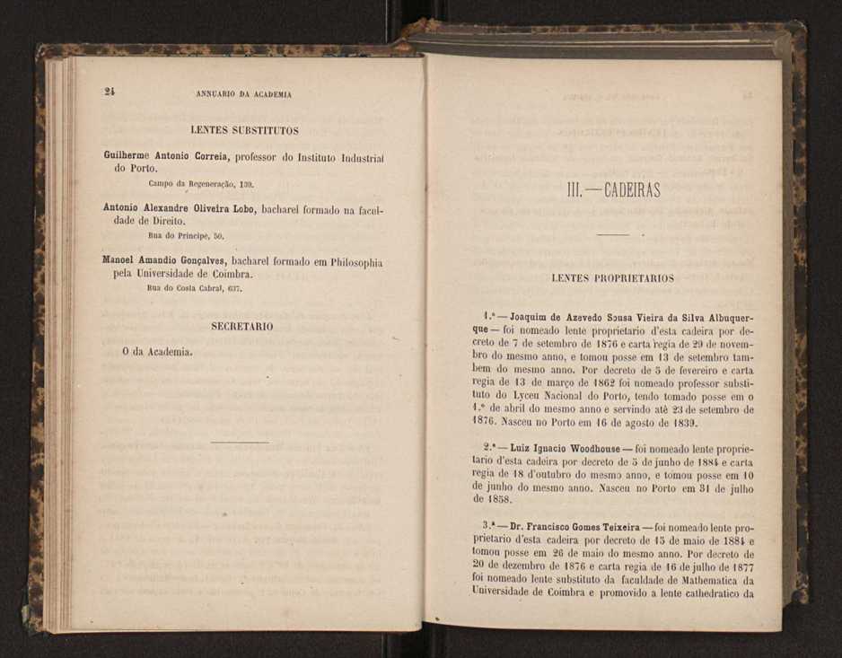 Annuario da Academia Polytechnica do Porto. A. 8 (1884-1885) / Ex. 2 15