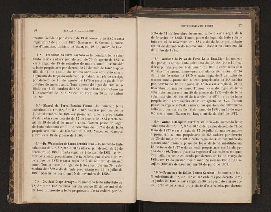 Annuario da Academia Polytechnica do Porto. A. 8 (1884-1885) / Ex. 2 16
