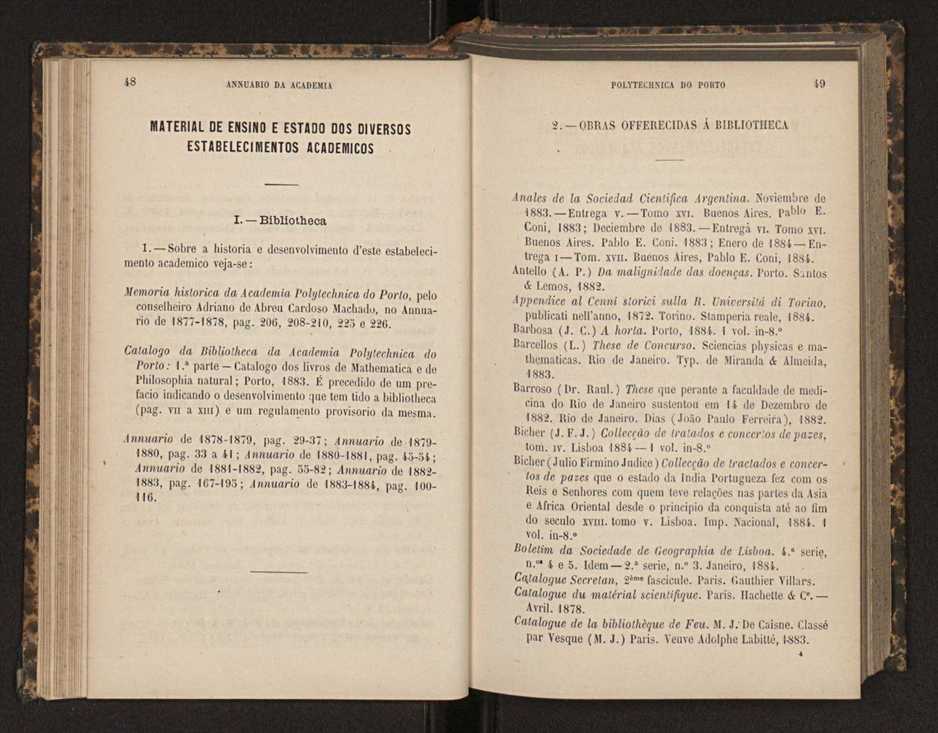 Annuario da Academia Polytechnica do Porto. A. 8 (1884-1885) / Ex. 2 27