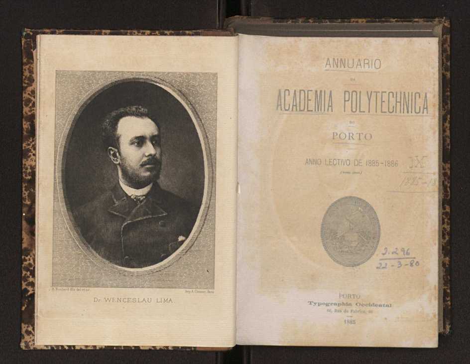 Annuario da Academia Polytechnica do Porto. A. 9 (1885-1886) / Ex. 2 3