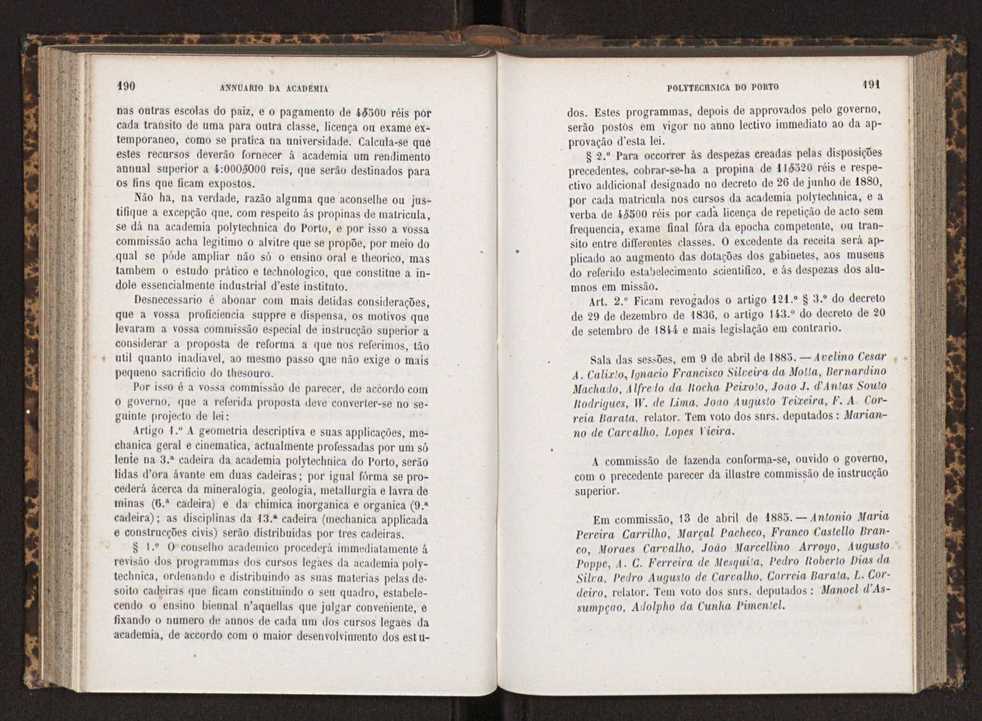 Annuario da Academia Polytechnica do Porto. A. 9 (1885-1886) / Ex. 2 98