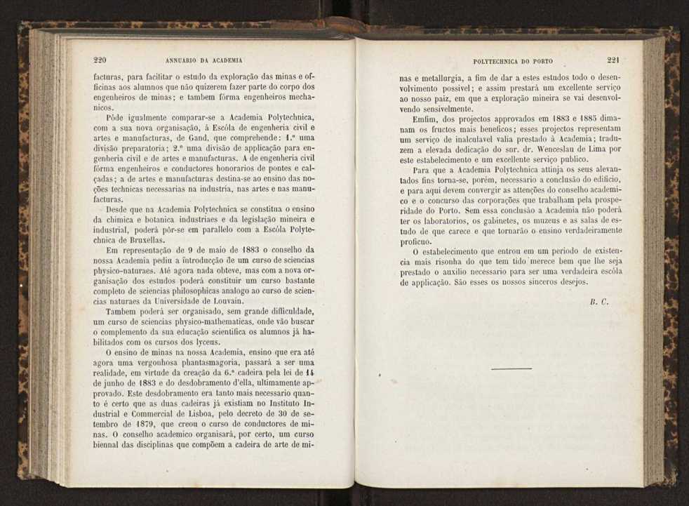 Annuario da Academia Polytechnica do Porto. A. 9 (1885-1886) / Ex. 2 113