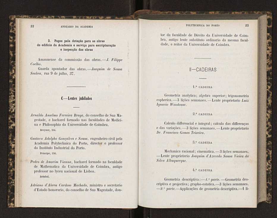 Annuario da Academia Polytechnica do Porto. A. 10 (1886-1887) / Ex. 2 14