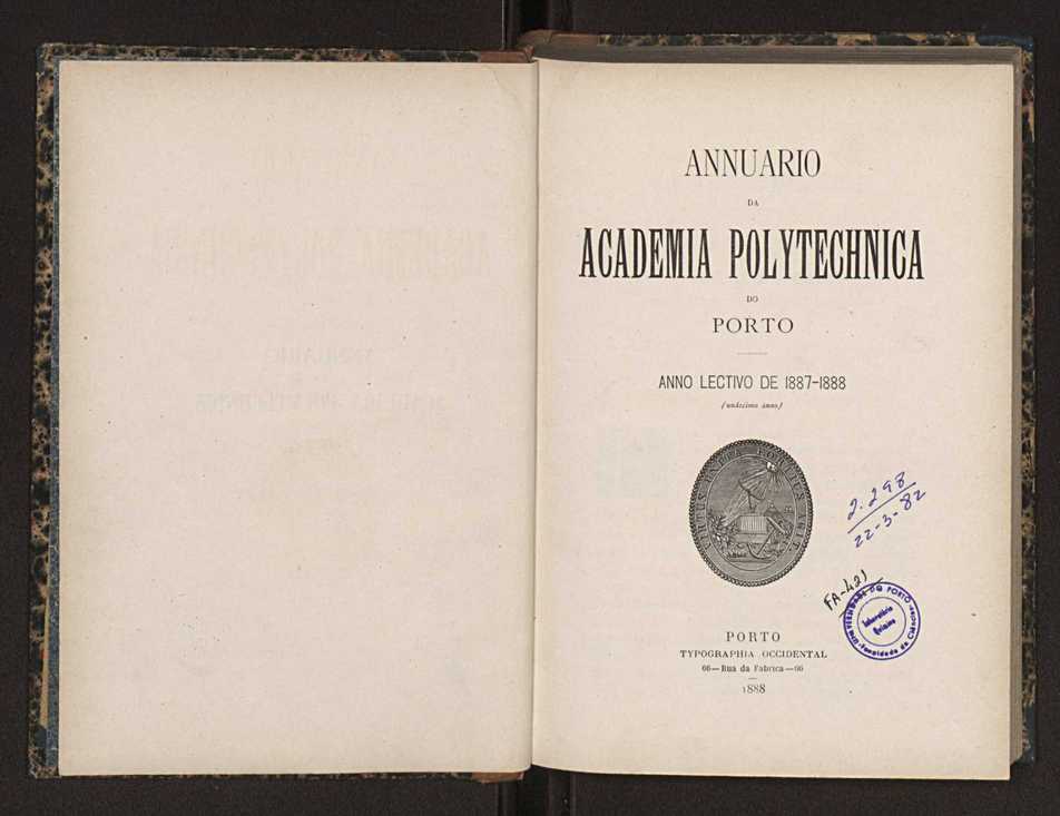 Annuario da Academia Polytechnica do Porto. A. 11 (1887-1888) / Ex. 2 3