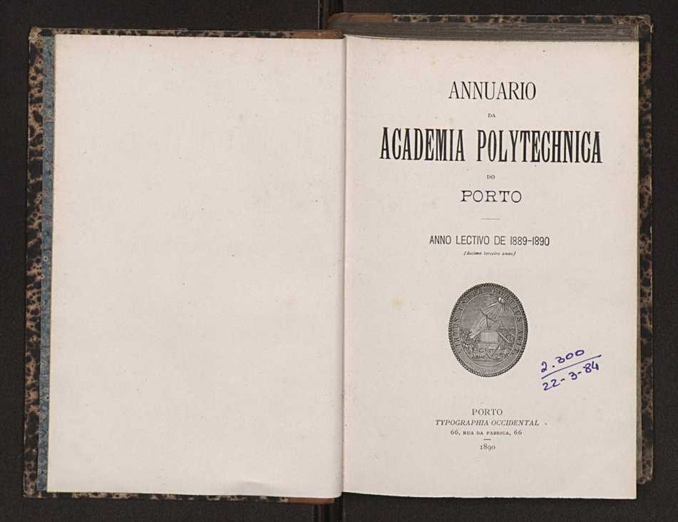 Annuario da Academia Polytechnica do Porto. A. 13 (1889-1890) / Ex. 2 3