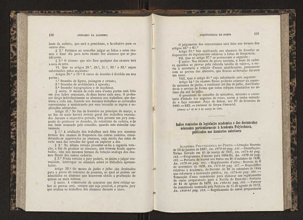 Annuario da Academia Polytechnica do Porto. A. 13 (1889-1890) / Ex. 2 69