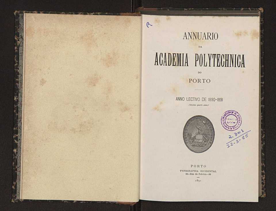 Annuario da Academia Polytechnica do Porto. A. 14 (1890-1891) / Ex. 2 5
