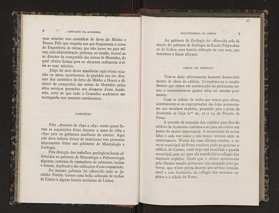 Annuario da Academia Polytechnica do Porto. A. 14 (1890-1891) / Ex. 2 8