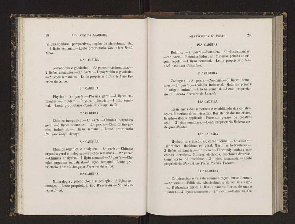Annuario da Academia Polytechnica do Porto. A. 14 (1890-1891) / Ex. 2 18