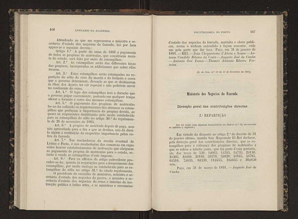 Annuario da Academia Polytechnica do Porto. A. 14 (1890-1891) / Ex. 2 88