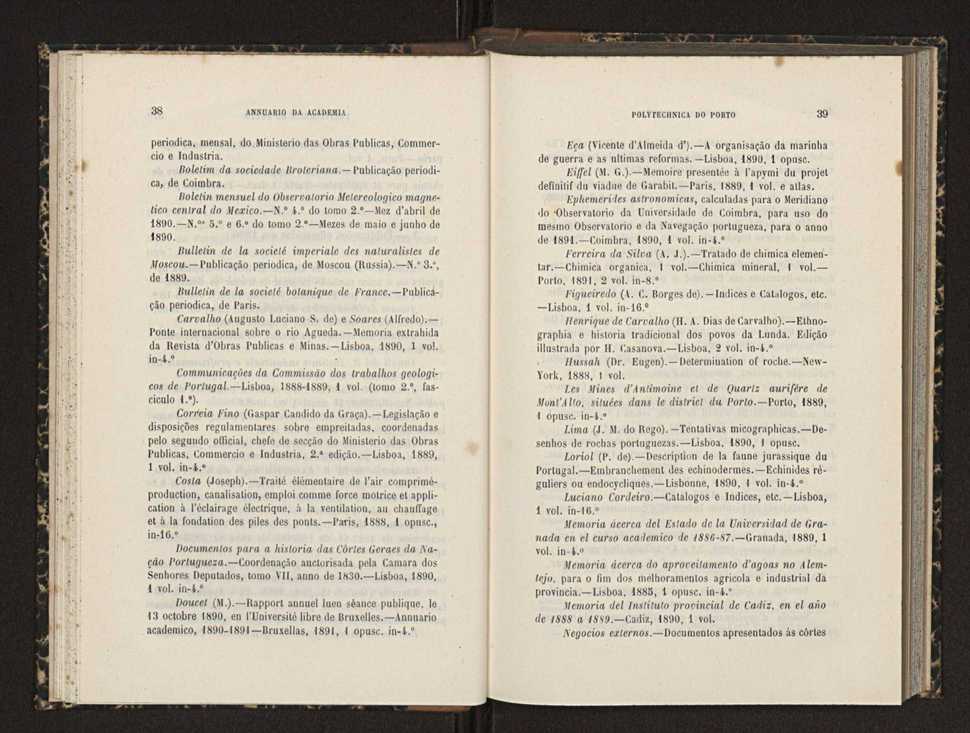 Annuario da Academia Polytechnica do Porto. A. 15 (1891-1892) / Ex. 2 22