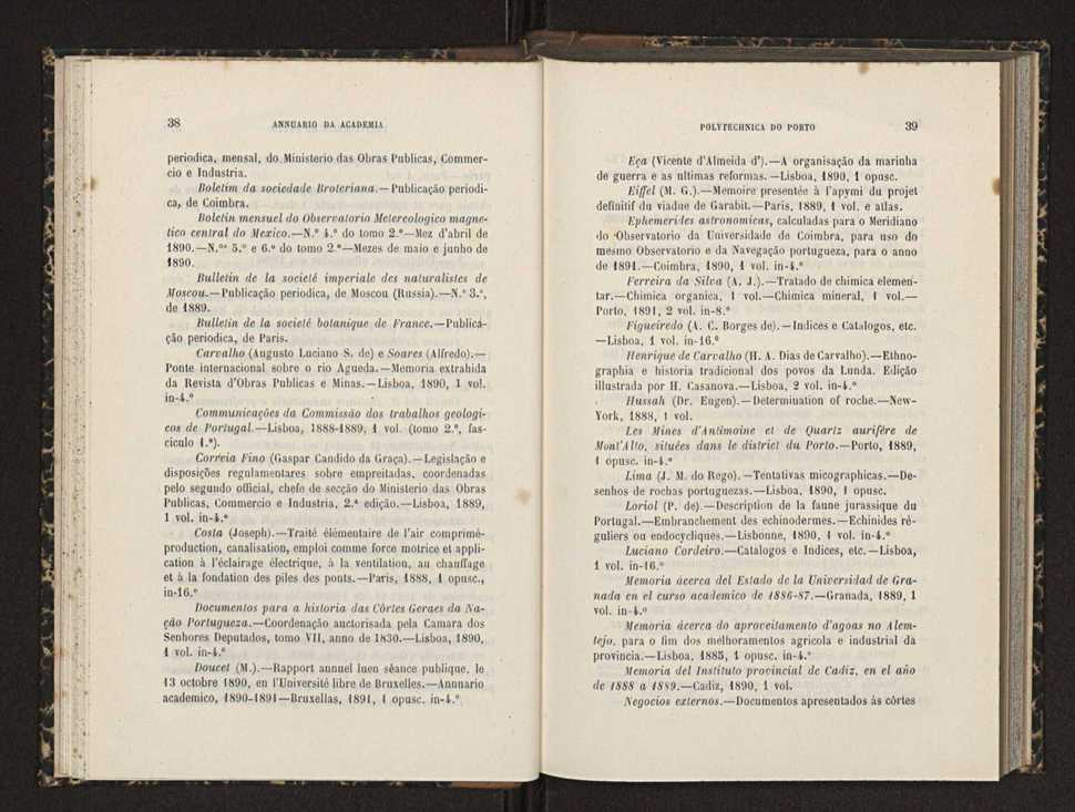 Annuario da Academia Polytechnica do Porto. A. 15 (1891-1892) / Ex. 2 22