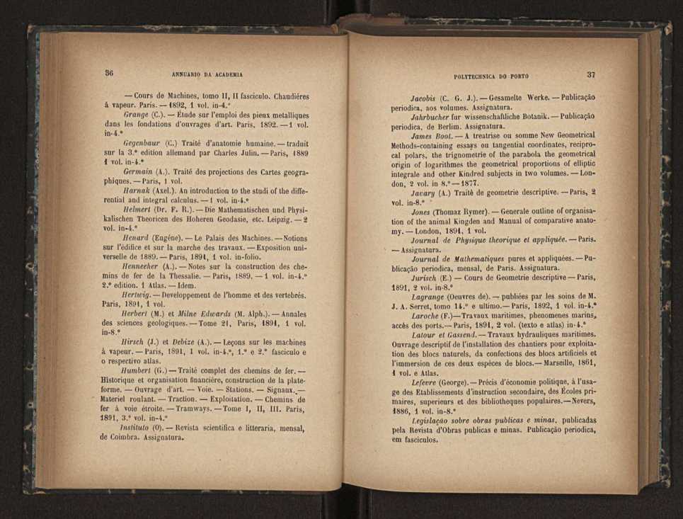 Annuario da Academia Polytechnica do Porto. A. 16 (1892-1893) / Ex. 2 20