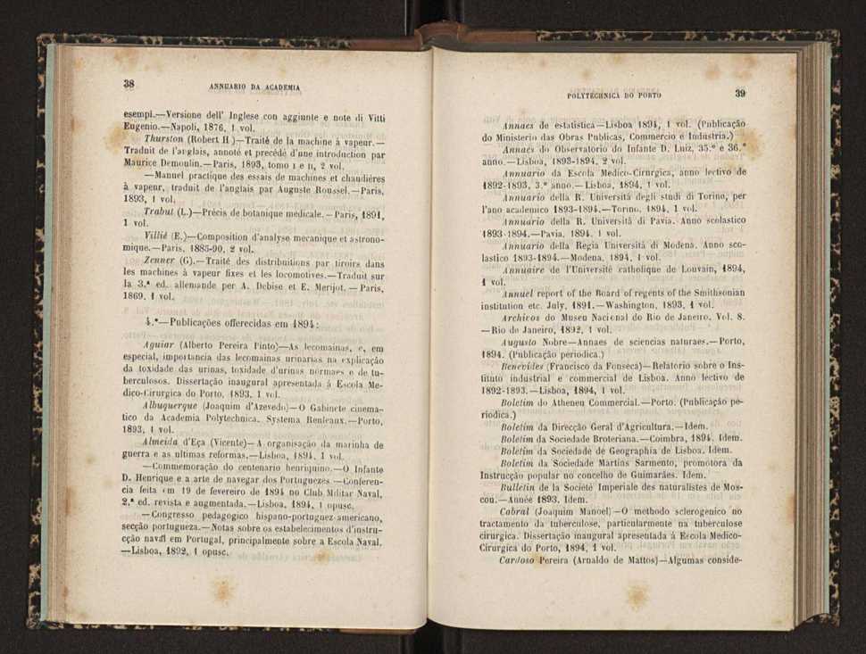 Annuario da Academia Polytechnica do Porto. A. 18 (1894-1895) / Ex. 2 21