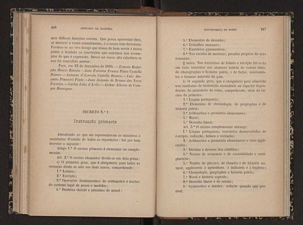 Annuario da Academia Polytechnica do Porto. A. 18 (1894-1895) / Ex. 2 110
