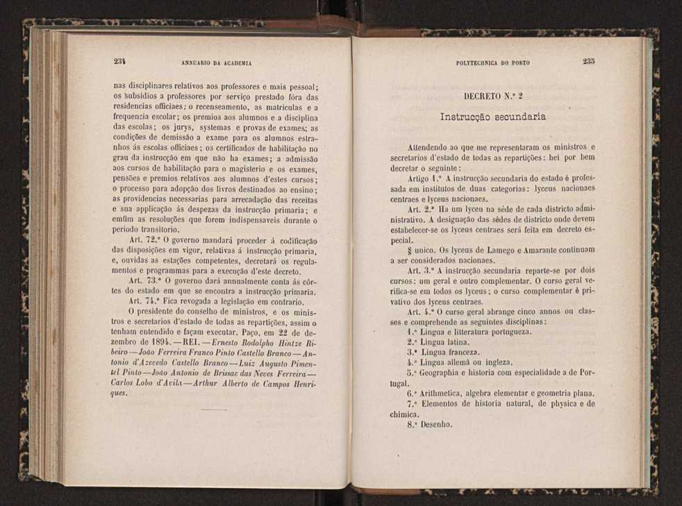 Annuario da Academia Polytechnica do Porto. A. 18 (1894-1895) / Ex. 2 119