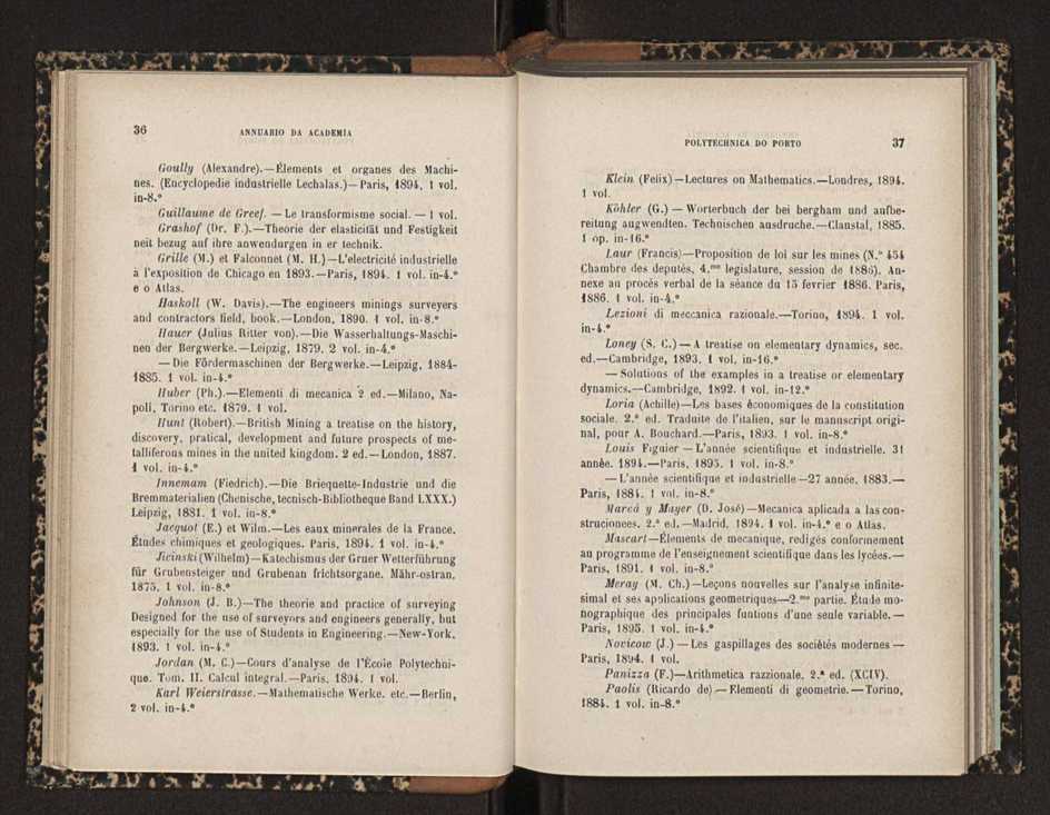 Annuario da Academia Polytechnica do Porto. A. 19 (1895-1896) / Ex. 2 20