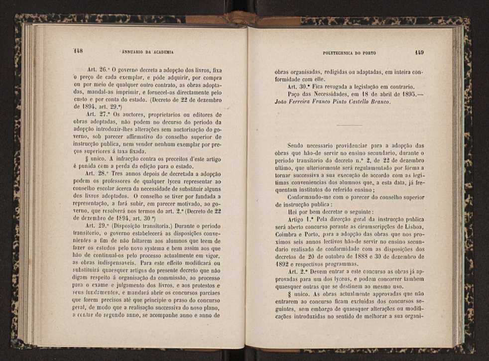 Annuario da Academia Polytechnica do Porto. A. 19 (1895-1896) / Ex. 2 77