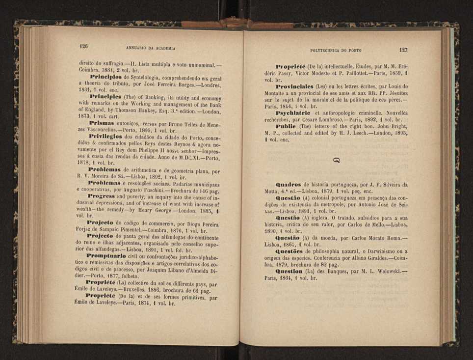 Annuario da Academia Polytechnica do Porto. A. 20 (1896-1897) / Ex. 2 66