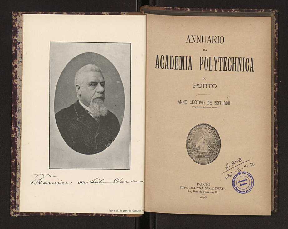 Annuario da Academia Polytechnica do Porto. A. 21 (1897-1898) / Ex. 2 3