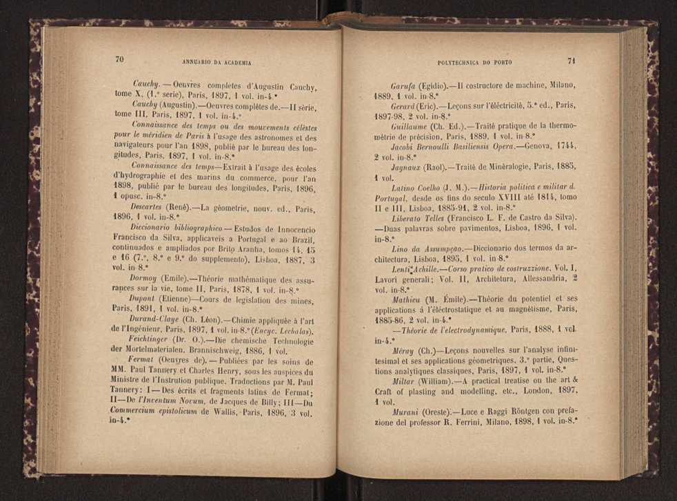 Annuario da Academia Polytechnica do Porto. A. 21 (1897-1898) / Ex. 2 38