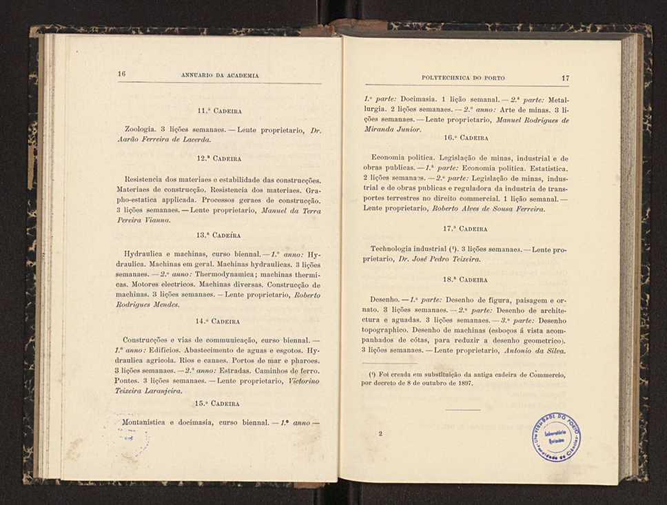 Annuario da Academia Polytechnica do Porto. A. 23 (1899-1900) / Ex. 2 11