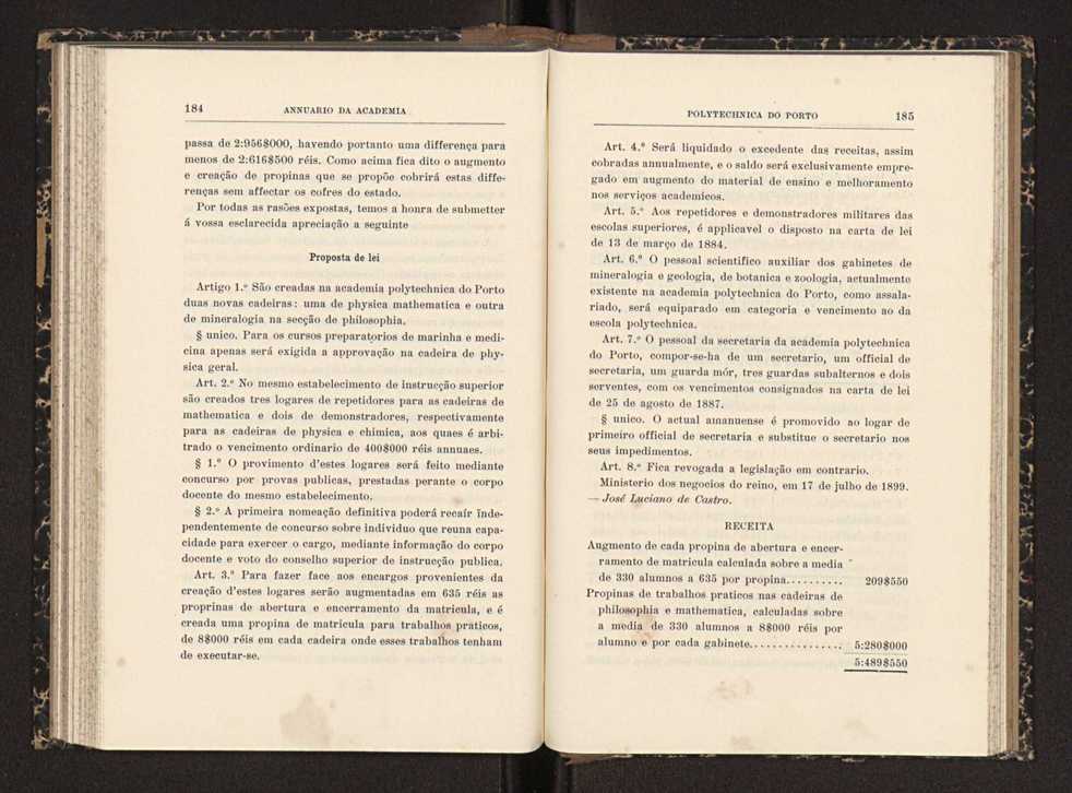 Annuario da Academia Polytechnica do Porto. A. 23 (1899-1900) / Ex. 2 96