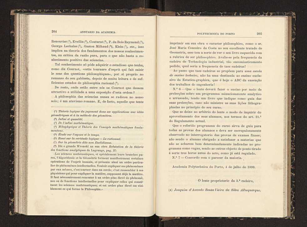 Annuario da Academia Polytechnica do Porto. A. 23 (1899-1900) / Ex. 2 106