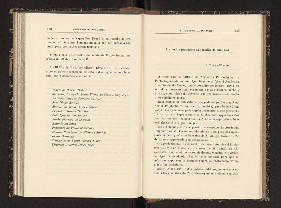 Annuario da Academia Polytechnica do Porto. A. 23 (1899-1900) / Ex. 2 112