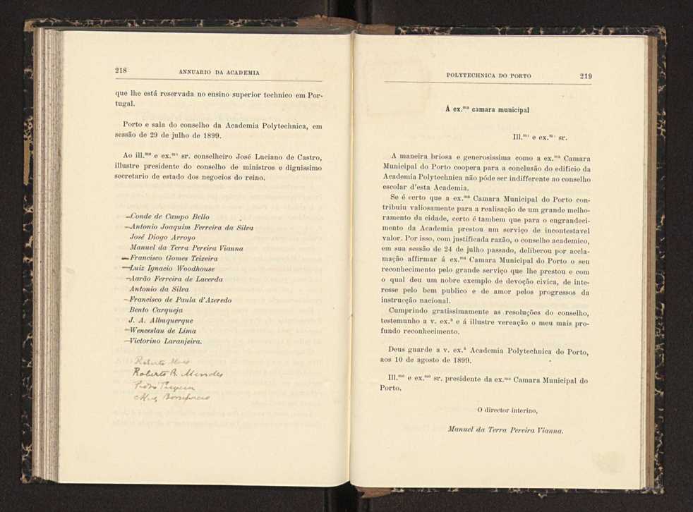 Annuario da Academia Polytechnica do Porto. A. 23 (1899-1900) / Ex. 2 113