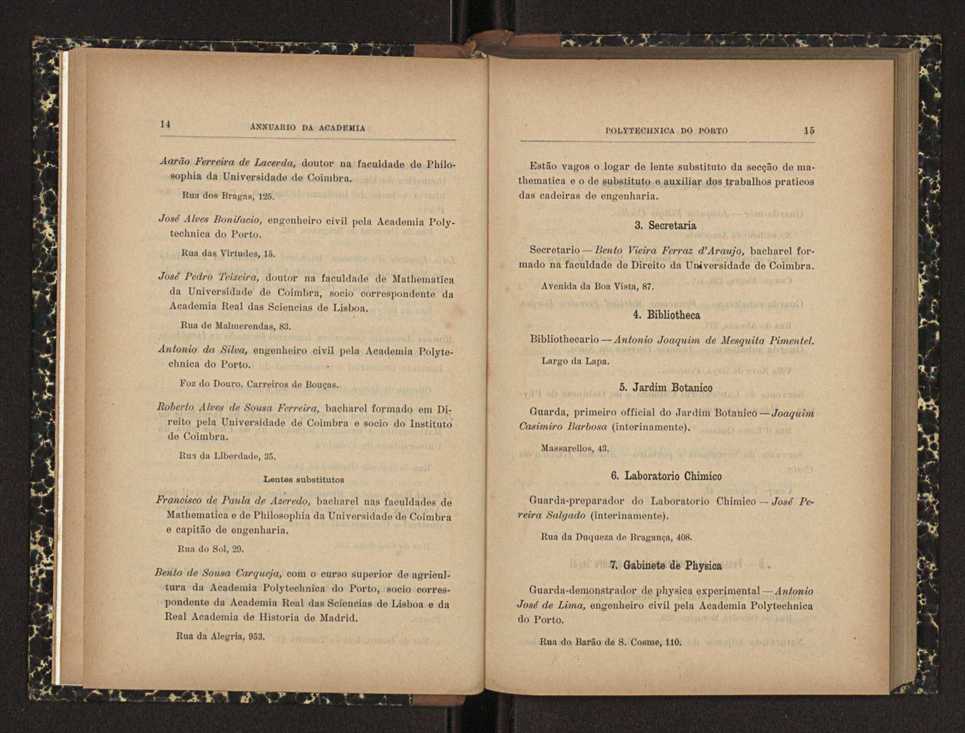Annuario da Academia Polytechnica do Porto. A. 24 (1900-1901) / Ex. 2 9