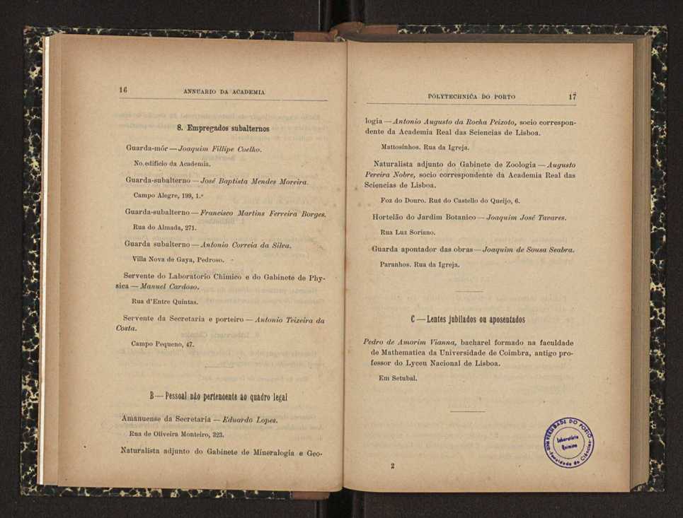 Annuario da Academia Polytechnica do Porto. A. 24 (1900-1901) / Ex. 2 10