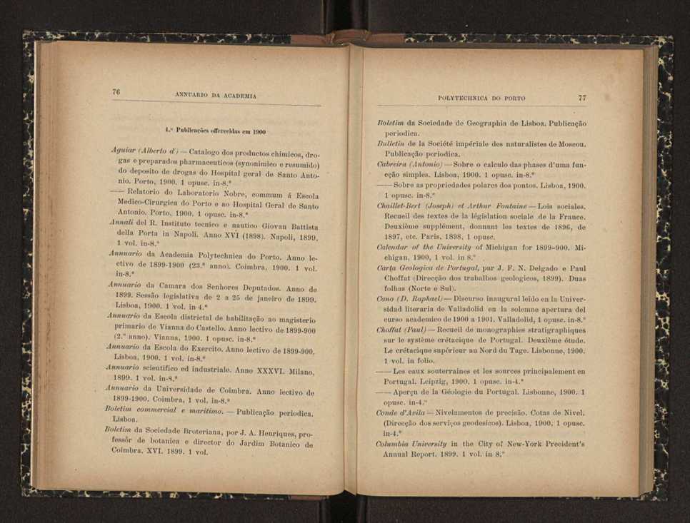 Annuario da Academia Polytechnica do Porto. A. 24 (1900-1901) / Ex. 2 41