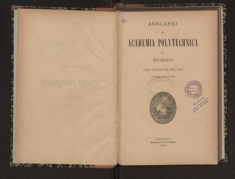 Annuario da Academia Polytechnica do Porto. A. 25 (1901-1902) / Ex. 2 3